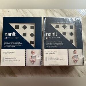 NEW, Nanit Breathing Band Bundle in Pebble Grey. Bands size 0-3M and 3-24M.